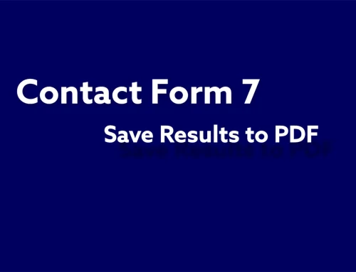 Contact Form 7  Results to PDF